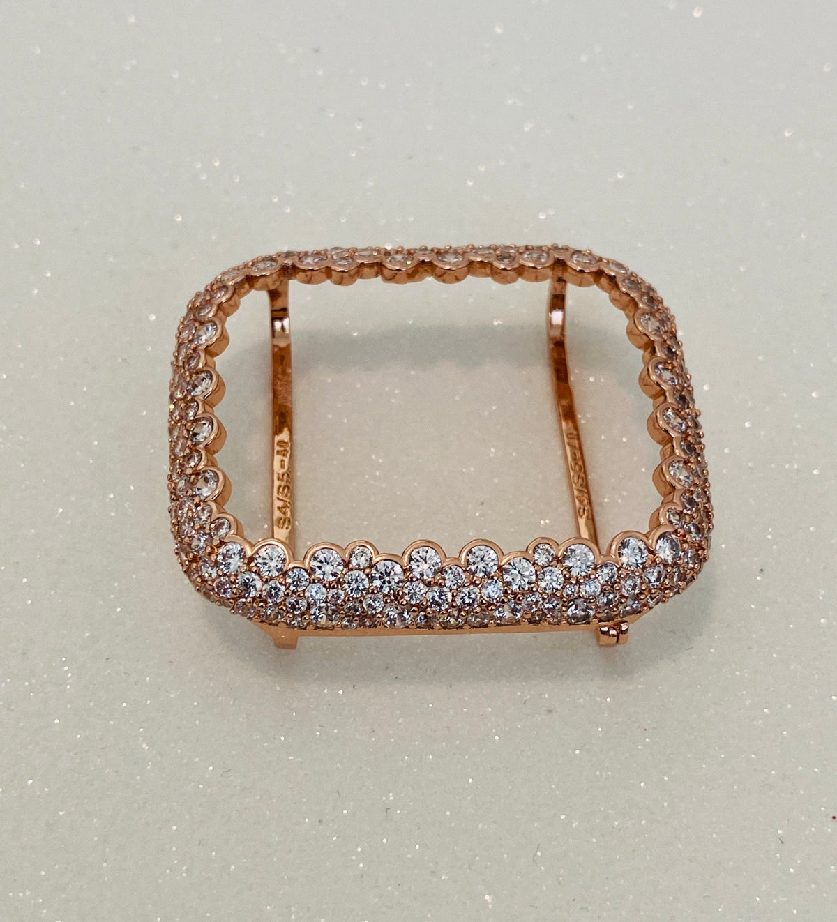 Series 11 Apple Watch Case Woman Rose Gold Lab Diamond Bezel Apple Watch Cover Bumper 38mm-49mm Ultra Iwatch Candy Bling 46mm