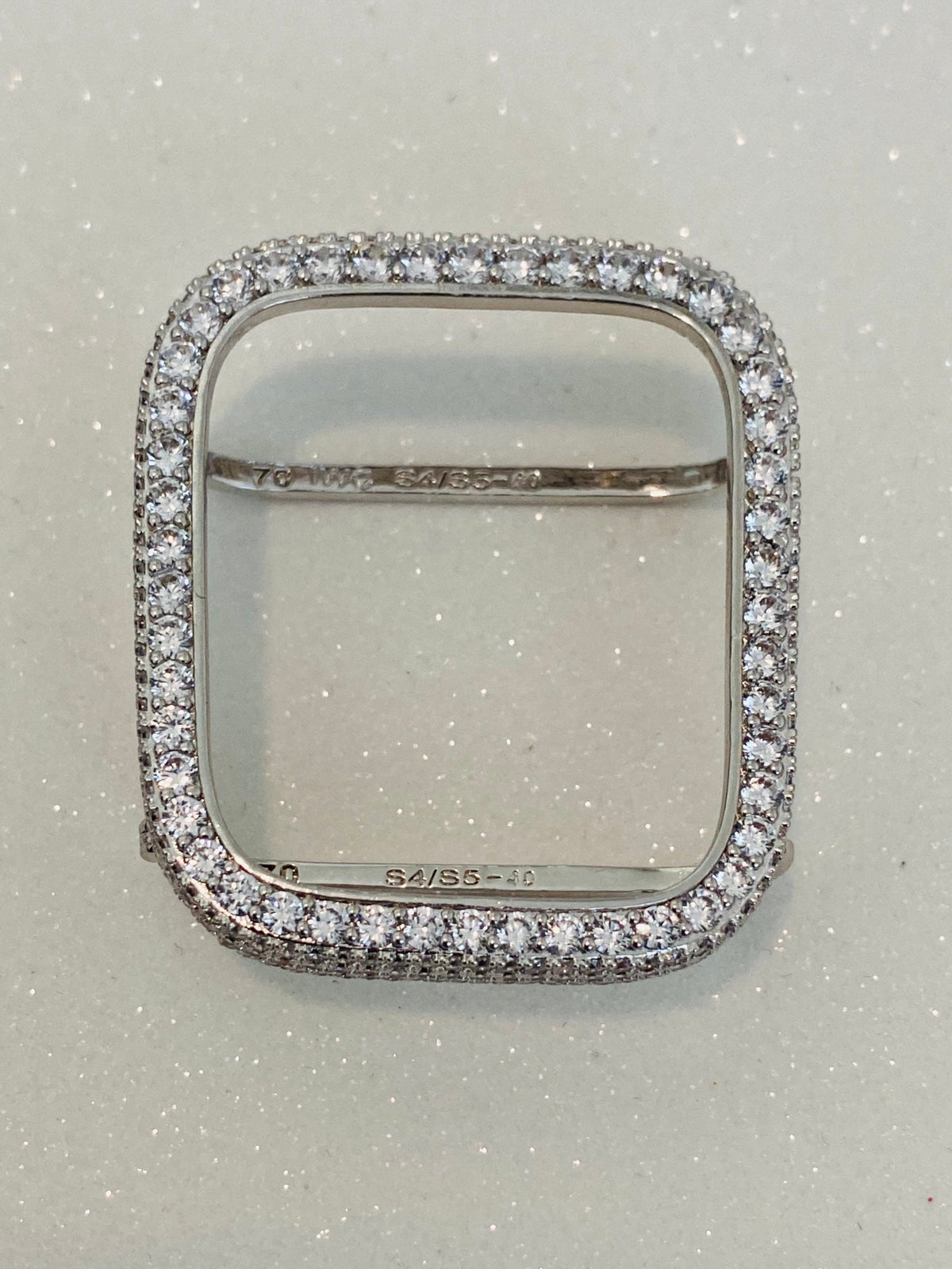 Series 10-11 Apple Watch Cover Silver Lab Diamond Bezel Apple Watch Case Bling 38mm 40mm 41mm 42mm 44mm 45mm 46mm 49mm Iphone Watch Cover