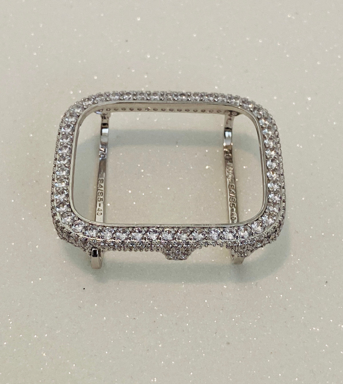 Series 10-11 Apple Watch Cover Silver Lab Diamond Bezel Apple Watch Case Bling 38mm 40mm 41mm 42mm 44mm 45mm 46mm 49mm Iphone Watch Cover