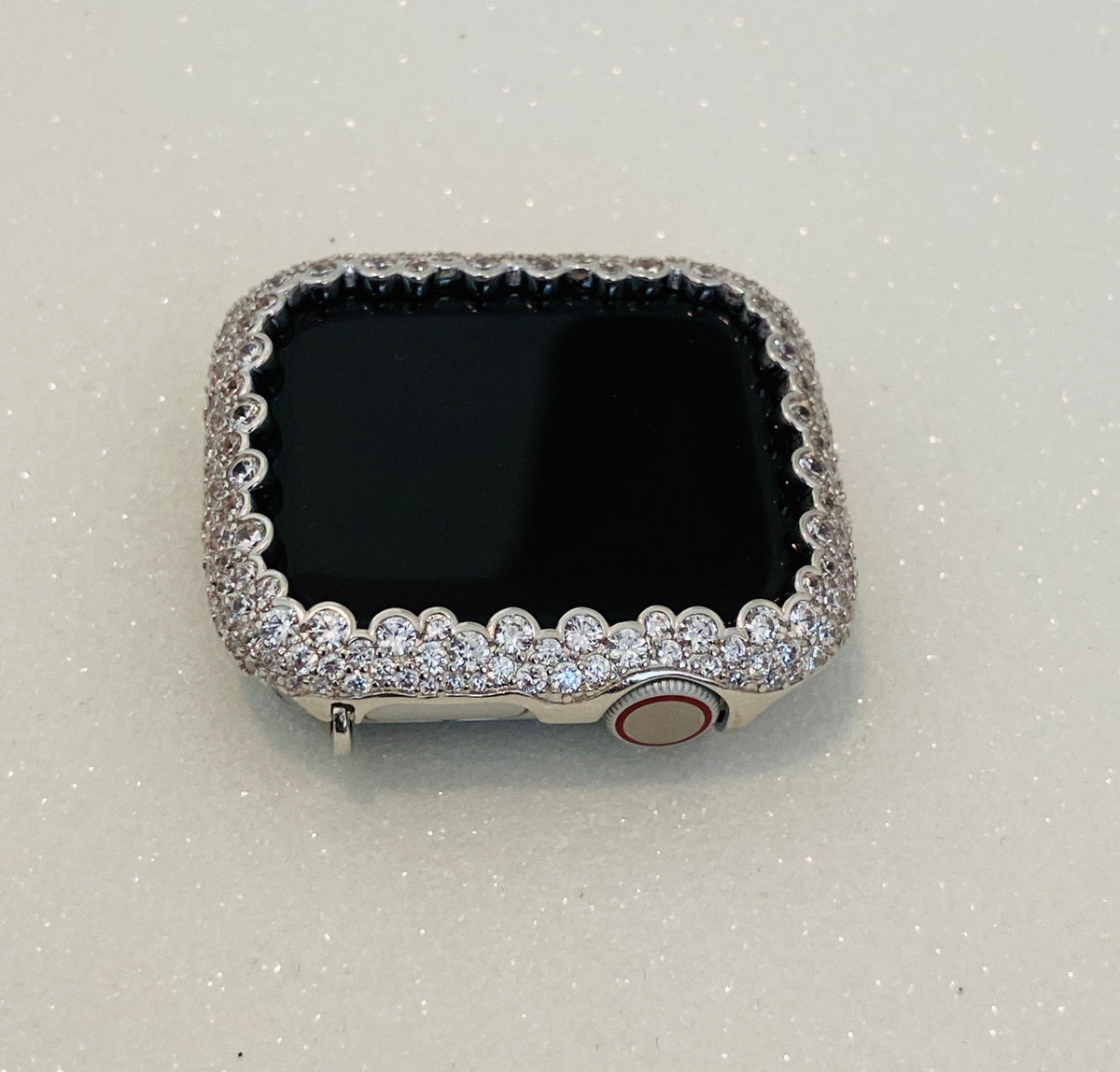 Series 10-11 Apple Watch Cover 41mm 45mm 49mm Ultra Silver Lab Diamond Bezel Case 38mm 40mm 42mm 44mm Smartwatch Bumper Bling Series 2-10