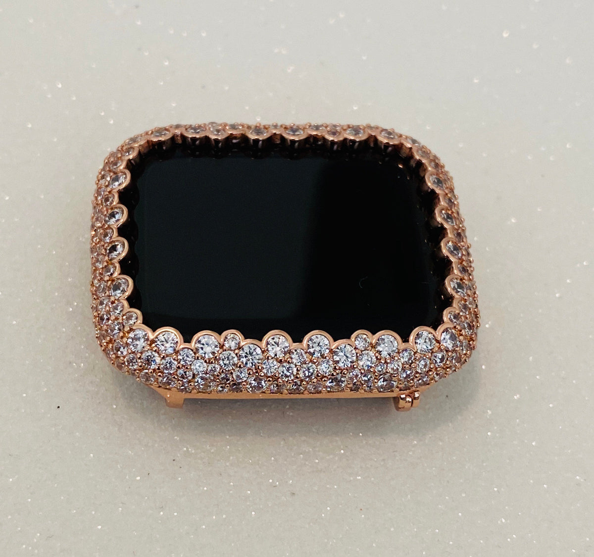 Series 10-11 Apple Watch Cover 42mm 46mm Lab Diamond Bezel Rose Gold Smartwatch Case Bling Iwatch Candy 38mm-49mm Ultra Iphone Watch Case