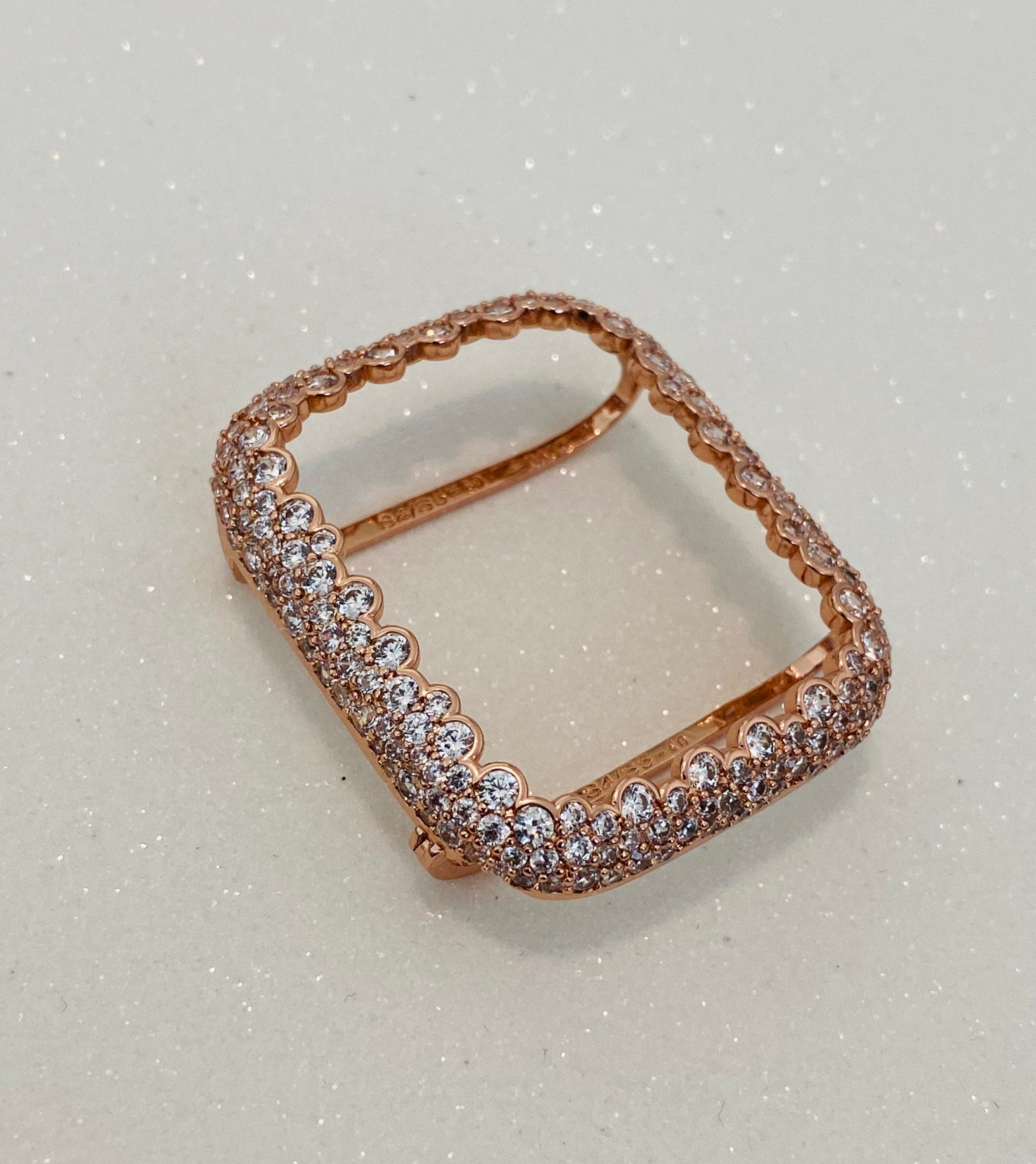 Series 2-10 Crystal Apple Watch Band Rose Gold Swarovski Crystal & or Apple Watch Cover Lab Diamond Bezel 38-49mm Apple Watch Case Iwatch