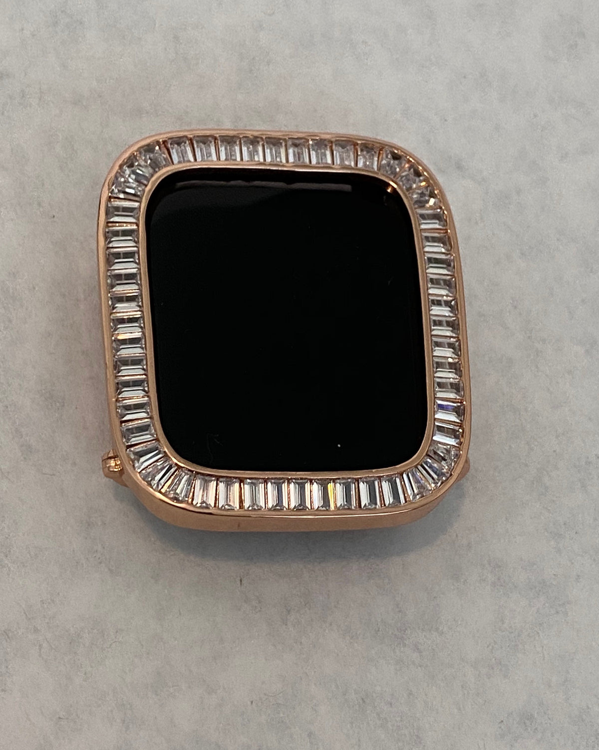 Series 2-11 Apple Watch Case Rose Gold Lab Diamond Bezel Apple Watch Cover 38mm-46mm Bling