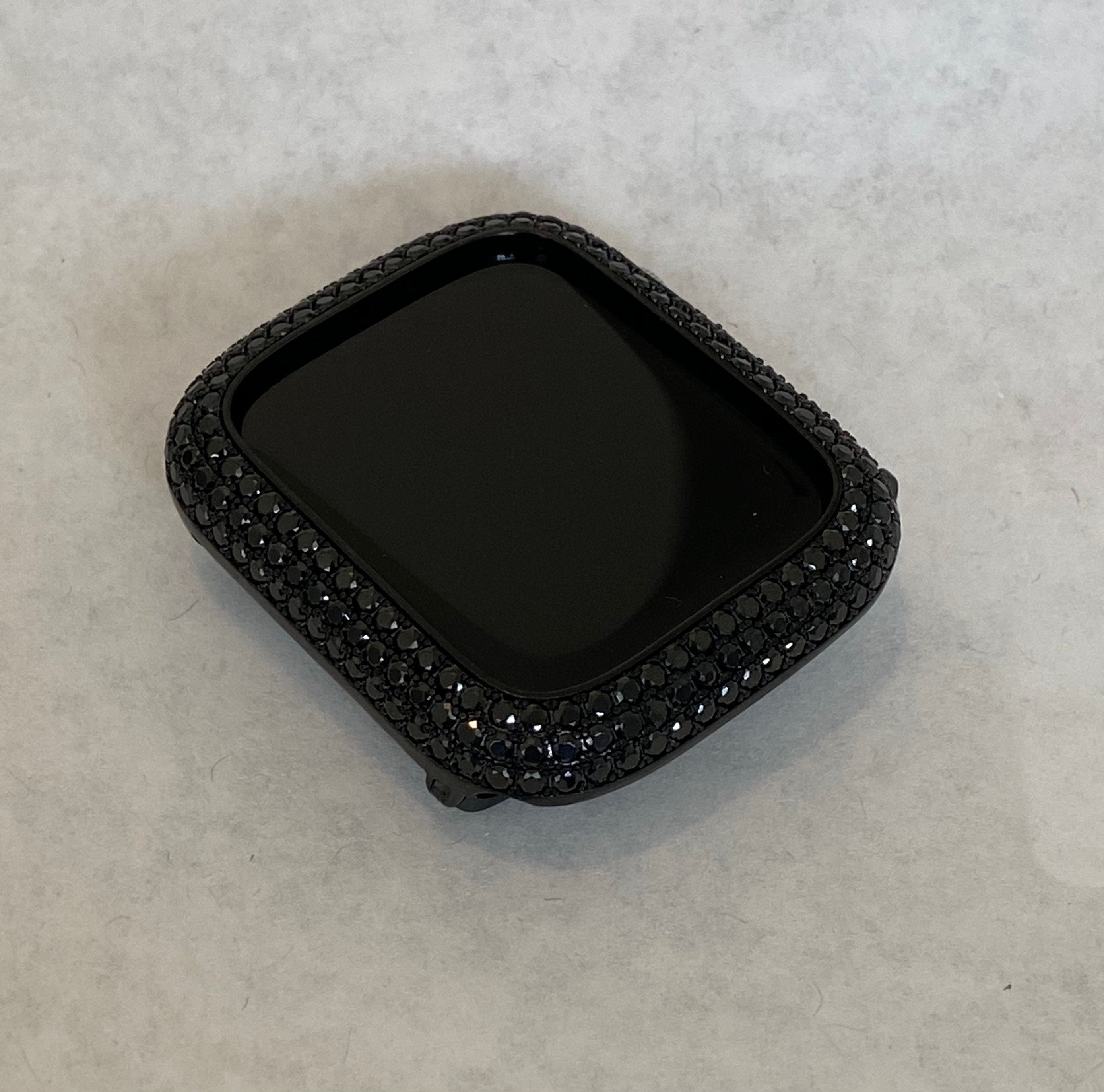 Stainless Steel Black Apple Watch Band Swarovski Crystal & or Apple Watch Case Lab Diamond Bezel 38mm-49mm Apple Watch Cover Bling Series 11