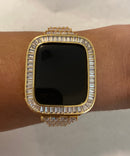Gold Apple Watch Band 40mm Woman Silver & or Lab Diamond Bezel Cover 38mm 42mm 44mm Iwatch Bling Custom Handmade