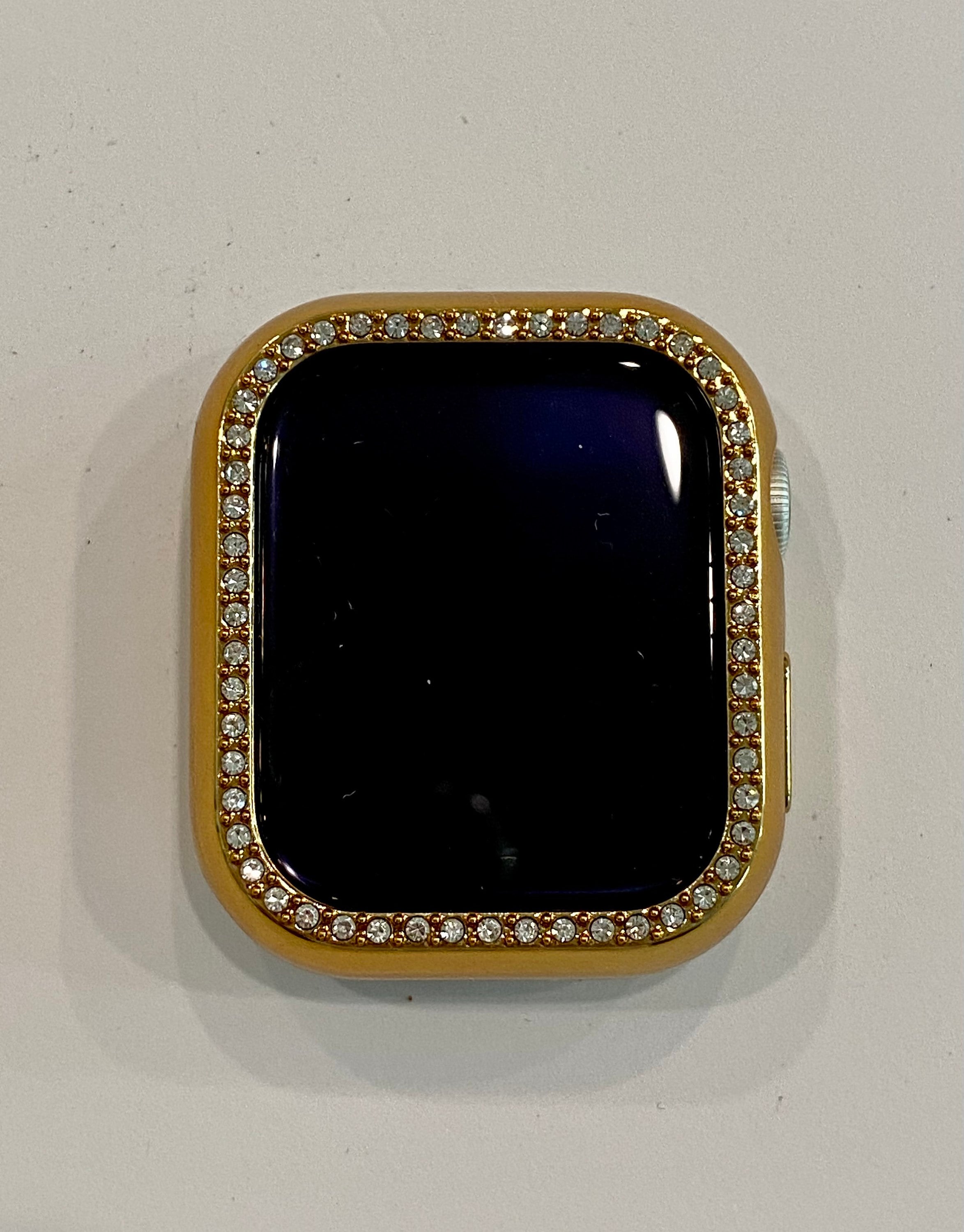 Series 10 Apple Watch Cover 49mm Ultra 41mm 45mm Gold Swarovski Crystal Apple Watch Bezel Protective Bumper Bling 42mm 46mm Iwatch Case