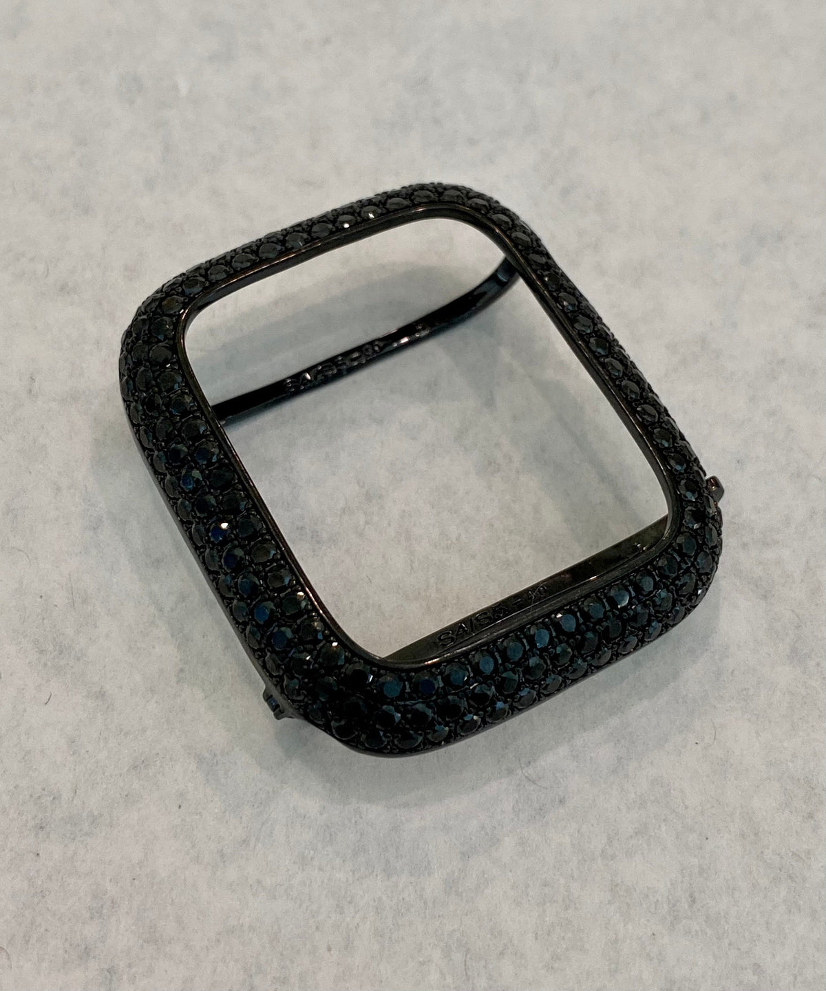 Black Apple Watch Band Series 12 Stainless Steel & or Apple Watch Cover Lab Diamond Bezel 38mm-49mm Protective Iphone Watch Case Bling