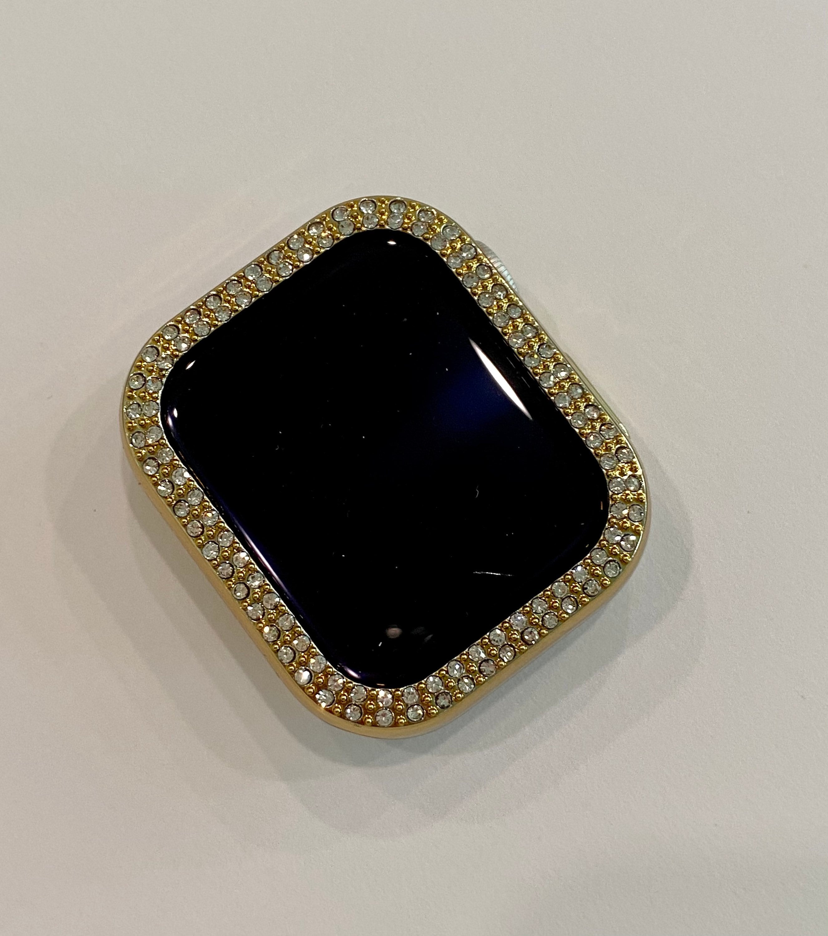 Ultra 49mm Apple Watch Cover Swarovski Crystal Smartwatch Bezel Case Bling Silver, Gold, Black, Clear, Rose Gold 38mm-45mm Series 2-9