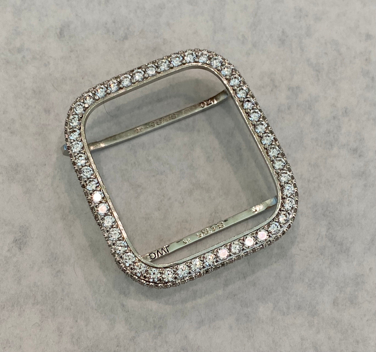Silver Apple Watch Band 41mm 45mm 49mm Ultra High End Crystal & or Apple Watch Cover Lab Diamond Bezel Bling Smartwatch 38mm 40mm 42mm 44mm