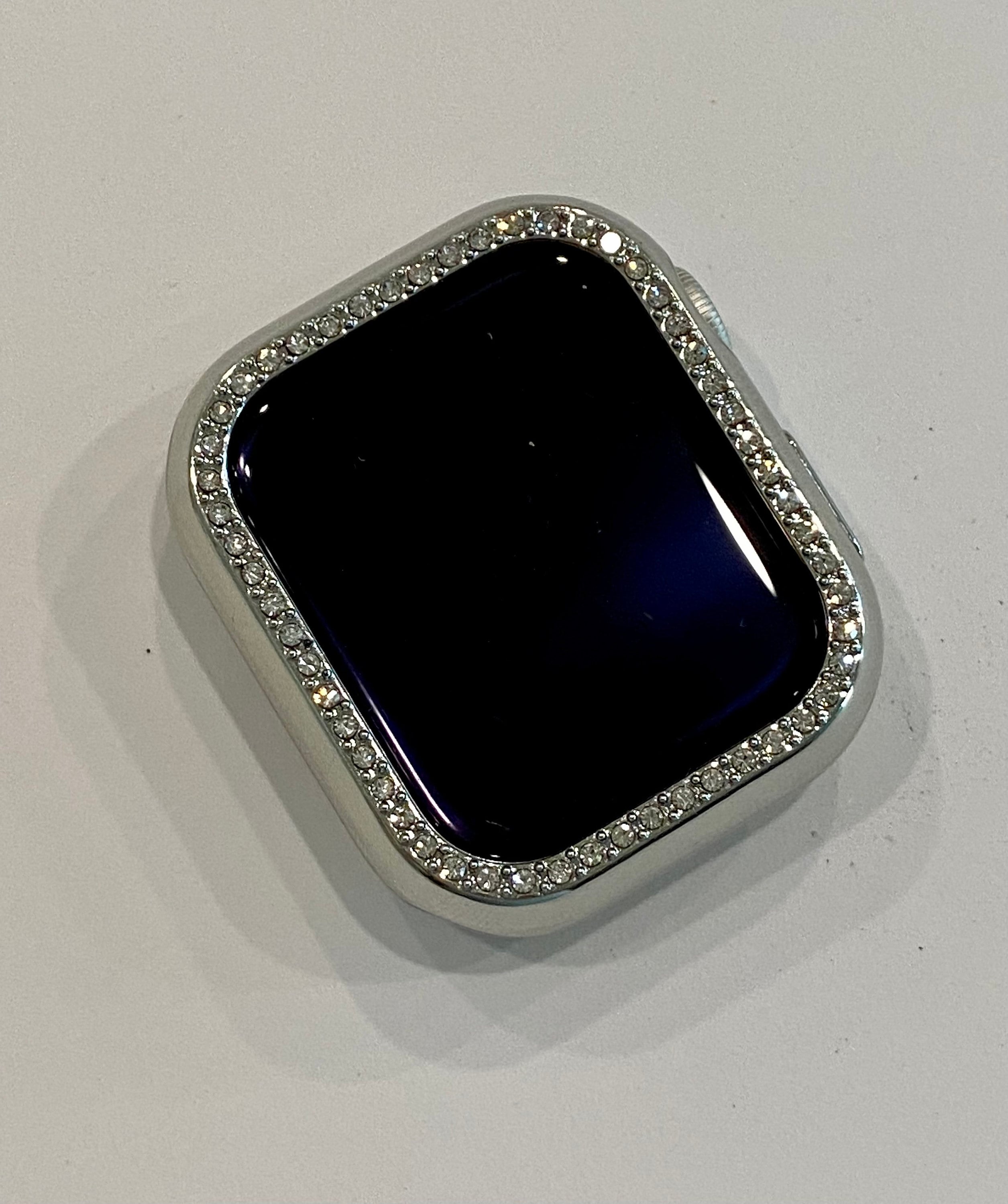 Silver Apple Watch Band Swarovski Crystal Bracelet & or Apple Watch Cover for Iphone Watch Rhinestone 41mm 42mm 45mm 46mm 49mm Series 10