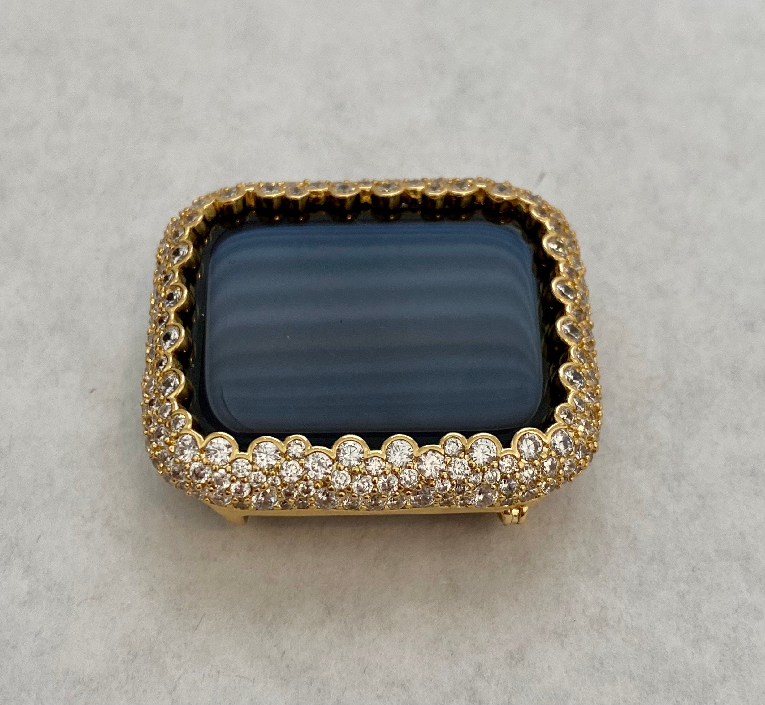 Apple Watch Cover Gold Womens Ultra Lab Diamond Apple Watch Case Iphone Watch Case 38mm 40mm 41mm 42mm 44mm 45mm 46mm 49mm Ultra Series 2-10