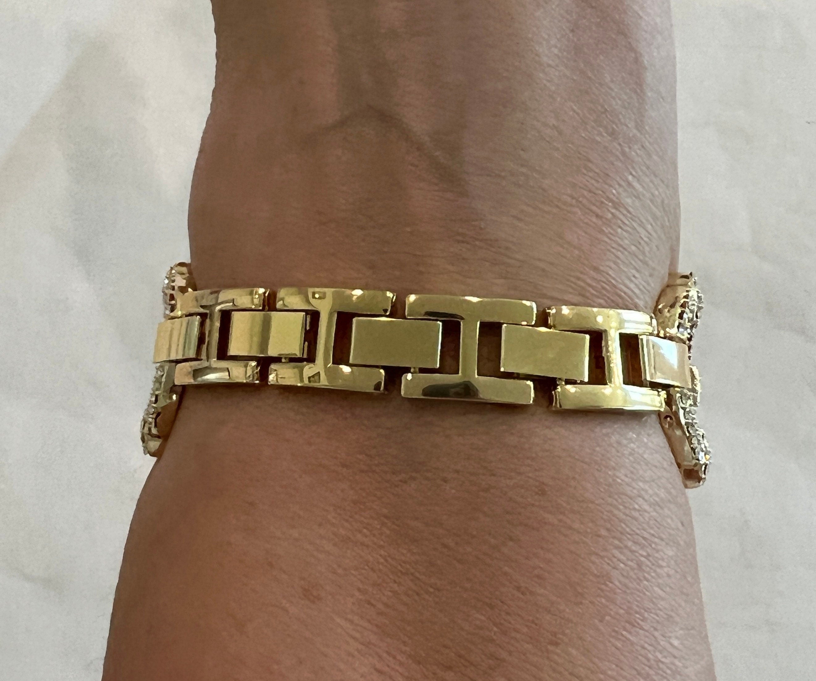 Pave Apple Watch Band Gold Swarovski Crystals & or Apple Watch Case Lab Diamond Bezel Iwatch Cover Bling 38mm-49mm Ultra Series 11