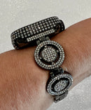 Ultra Apple Watch Band 49mm Black Pave Swarovski Crystals & or Apple Watch Cover Case Smartwatch Bumper Bling Series 8
