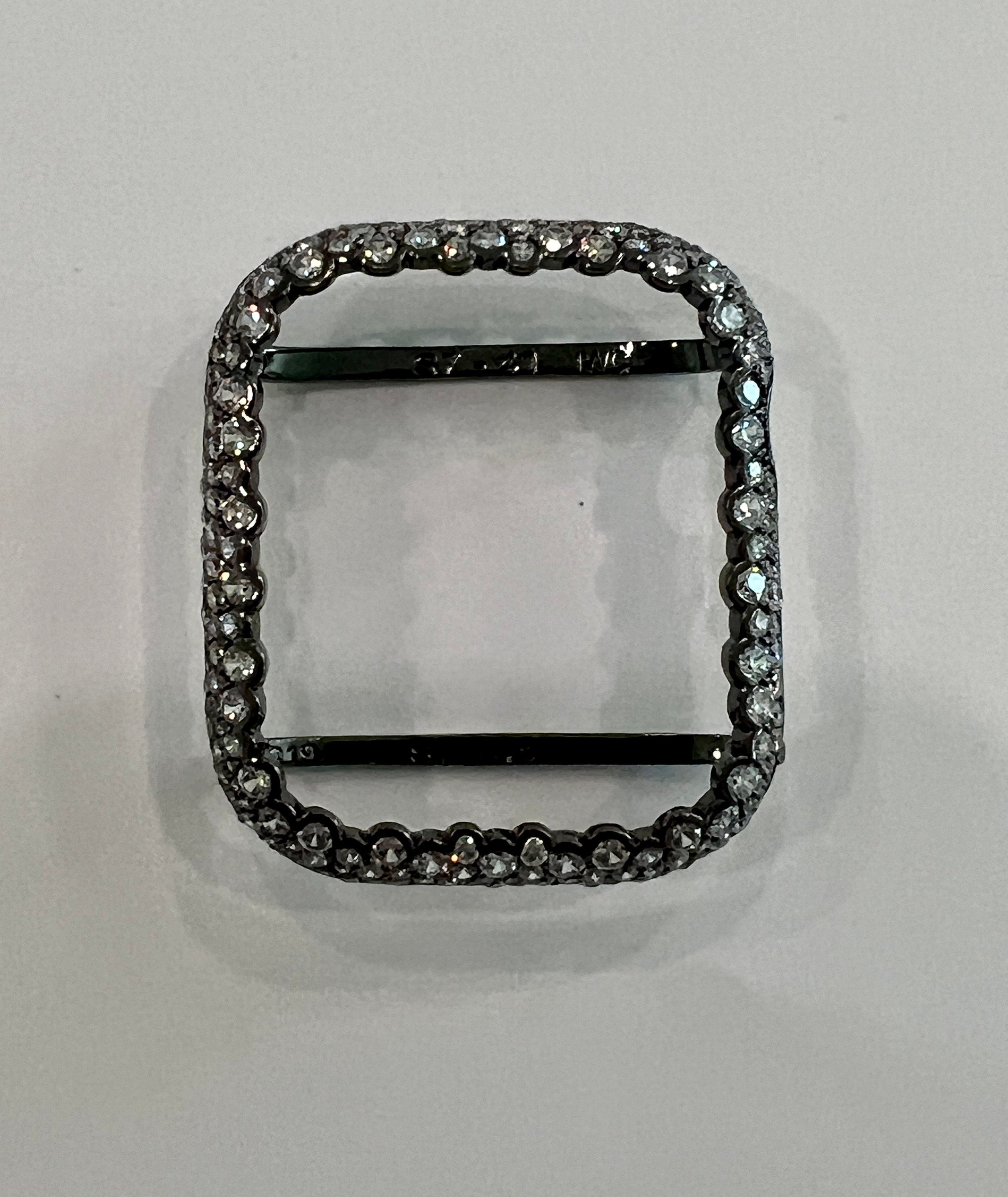 Custom Black Apple Watch Cover Womens 41mm 45mm 49mm Ultra Apple Watch Case Lab Diamond Bezel Smart Watch Bumper Bling 38-45mm S2-9