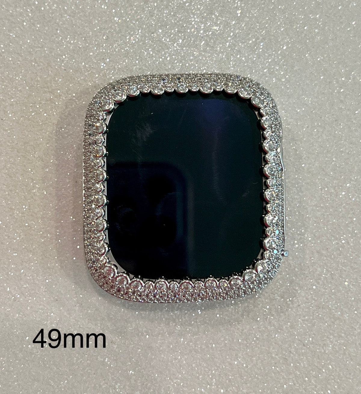 Series 2-11 Bling Apple Watch Band Silver Bracelet Swarovski Crystals & or Apple Watch Cover Lab Diamond Bezel Iphone Watch Case Bling