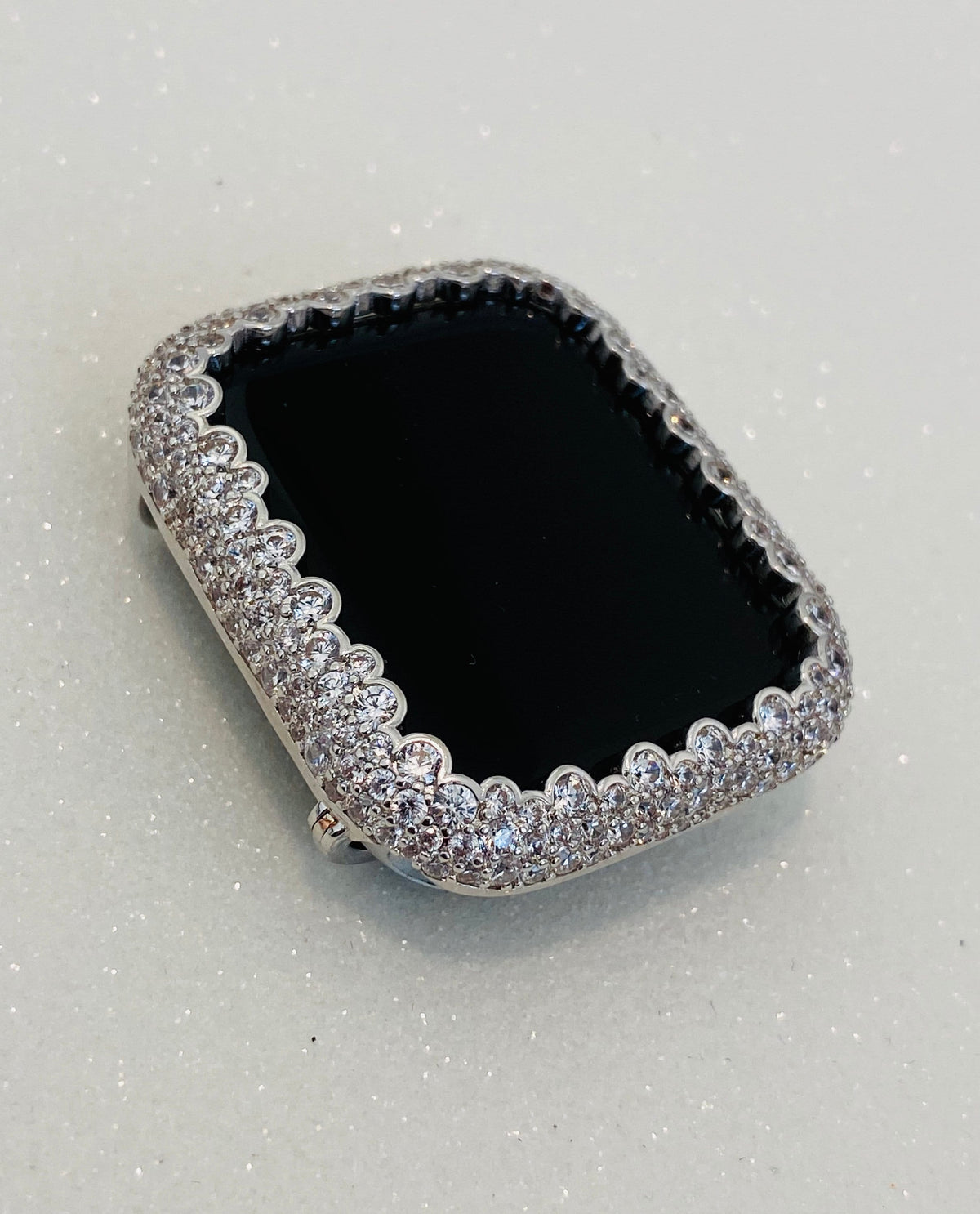 Silver Apple Watch Band 42mm 46mm Series 10 Women's Swarovski Crystal & or Apple Watch Cover Lab Diamond Bezel Iwatch Case 38mm-49mm Bling