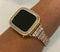 Gold Apple Watch Band 40mm Woman Silver & or Lab Diamond Bezel Cover 38mm 42mm 44mm Iwatch Bling Custom Handmade