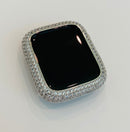 Apple Watch Band Womens 41mm 45mm Silver Swarovski Crystal & or Apple Watch Case Pave Lab Diamonds Iwatch Candy Bumper Bling 38-49mm Ultra