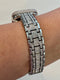 Designer Silver Apple Watch Band Women Swarovski Crystal Bracelet & or Apple Watch Cover Lab Diamond Bezel Case 38 40 41 42 44 45 49mm Ultra