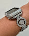 Custom Apple Watch Band Womens Silver Pave Swarovski Crystals & or Apple Watch Cover Baguette Lab Diamond Bezel Bling Iwatch Candy