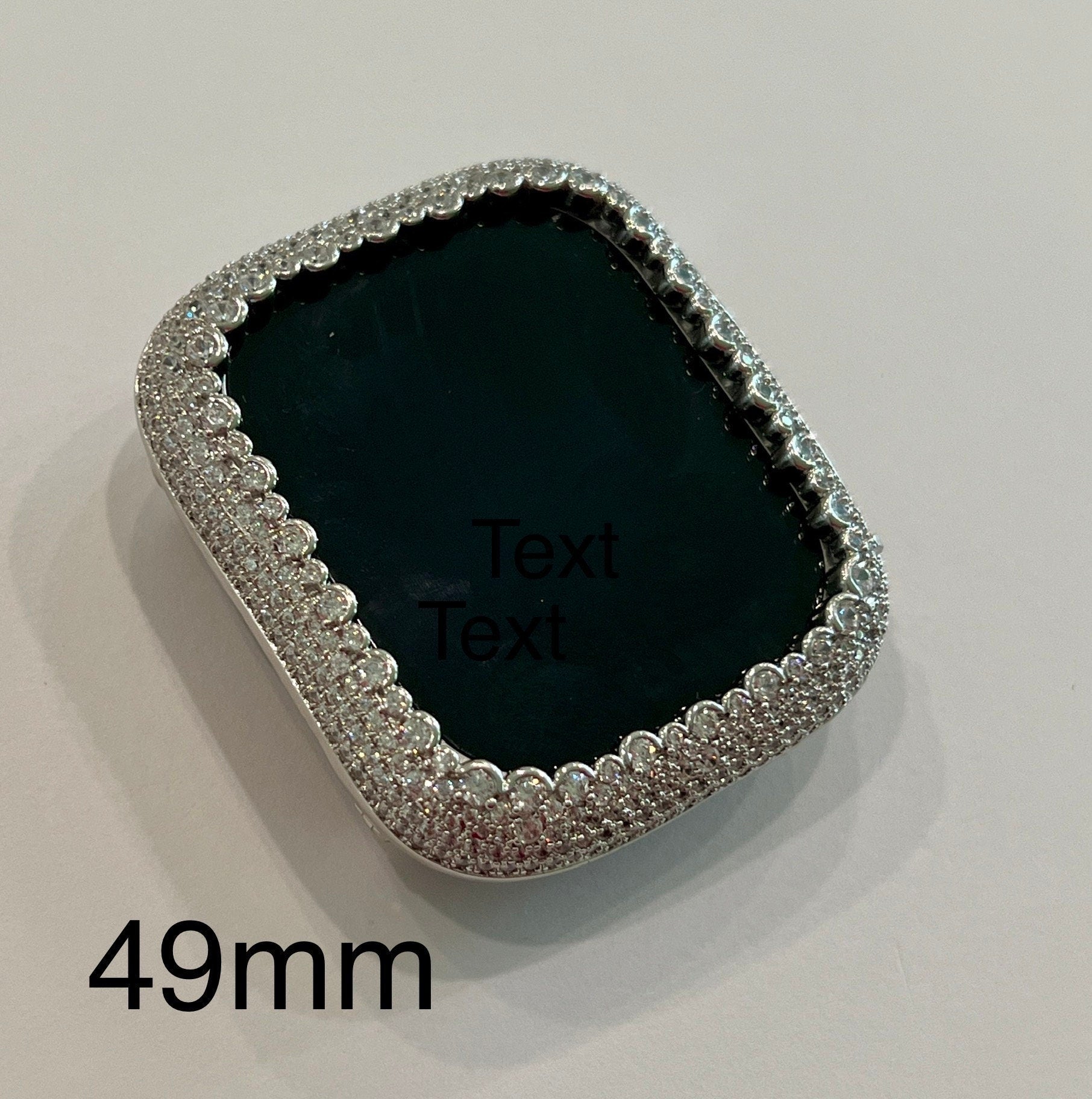 Womens Apple Watch Band Silver 38 40 41 42 44 45 49mm Ultra Swarovski Crystal & or Apple Watch Case Lab Diamond Bezel Iwatch Candy Bling