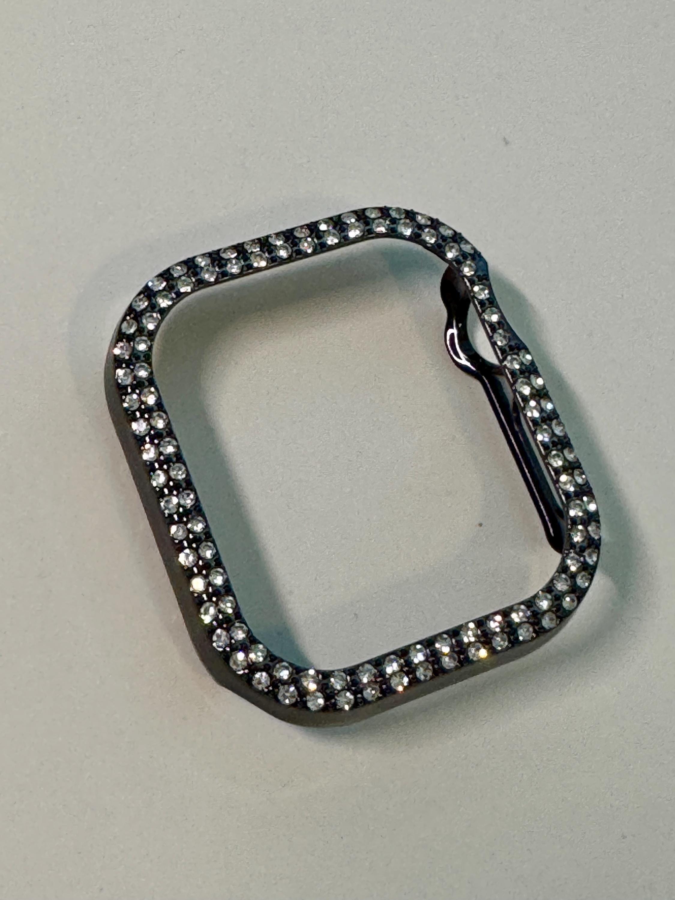 Series 10 Apple Watch Band 42mm 46mm Black Swarovski Crystal & or Apple Watch Cover Rhinestone Iphone Watch Case 38mm-49mm Iwatch Candy