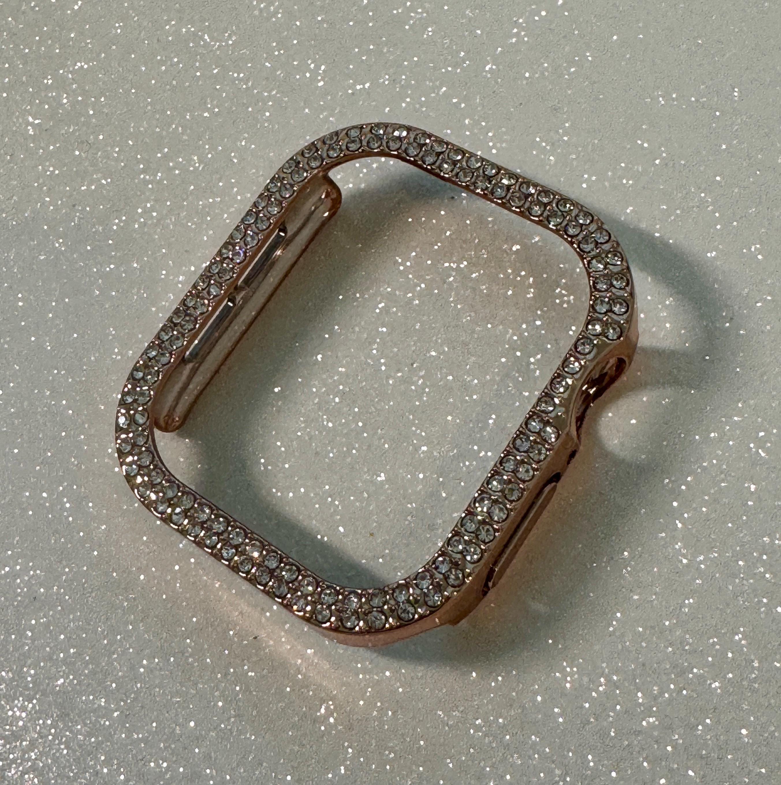 Series 9 Apple Watch Cover Bezel Rose Gold 41mm 45mm Crystal Bumper Faceplate inSizes All Sizes Available