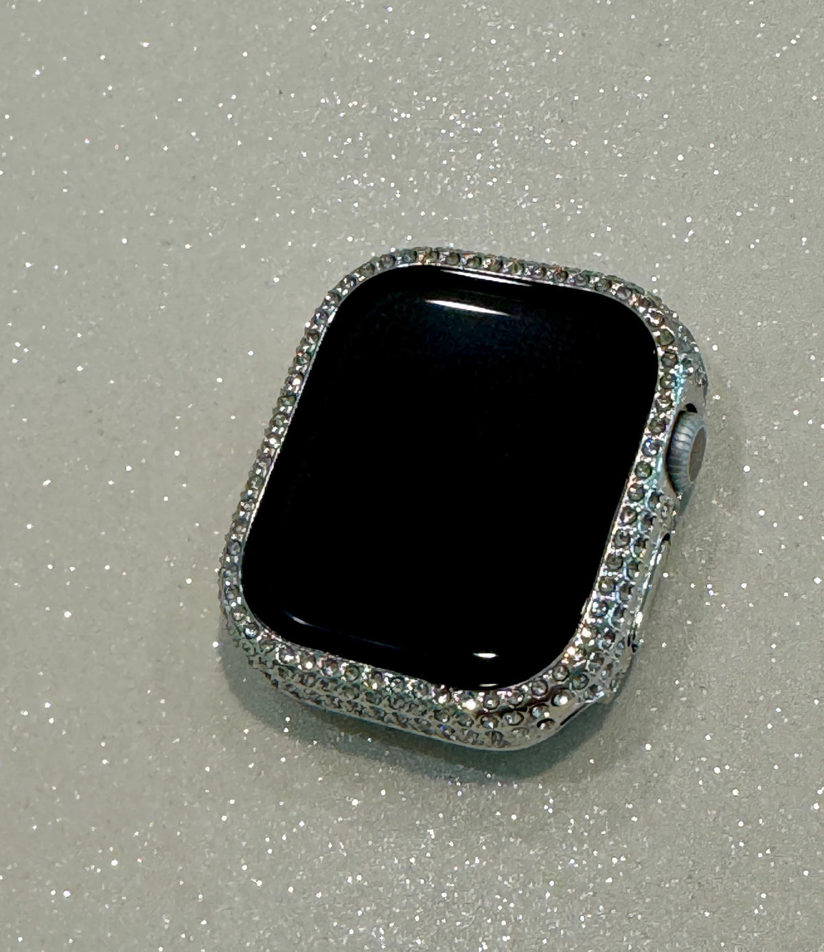 Series 12 Apple Watch Band Woman Silver Swarovski Crystal & or Apple Watch Cover Crystal Apple Watch Bezel 41mm42mm 45mm 46mm 49mm Protector