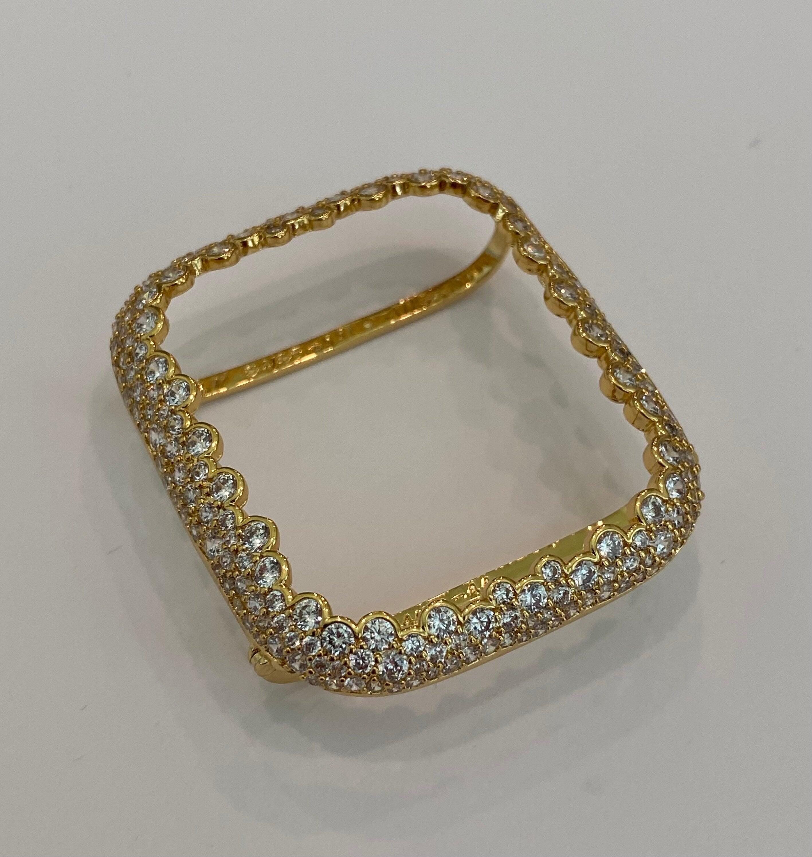 Butterfly Apple Watch Band 49mm Woman Yellow Gold Crystal & or Apple Watch Case Pave Lab Diamond Bezel Apple Watch Cover Bling