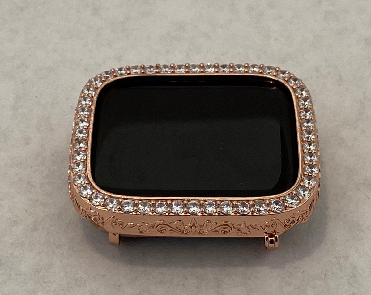 Apple Watch Cover Bezel Rose Gold 40mm 44mm Apple Watch Case Crystals Smartwatch Bumper Bling