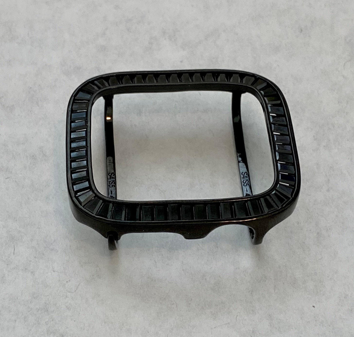 Black Lab Diamond Baguette Apple Watch Case For 38mm 40mm 41mm 42mm 44mm 45mm Luxury Apple Watch Cover for Iwatch Iphone