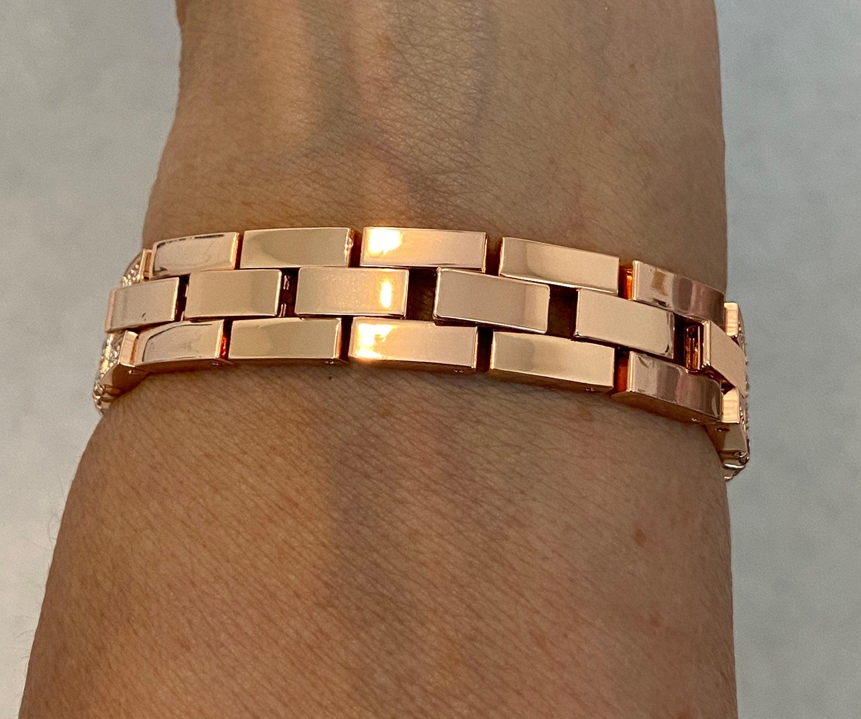 Rose Gold Apple Watch Band Womens Swarovski Crystal Iphone Watch Bracelet & or Apple Watch Case Lab Diamond Bezel Cover 38mm-49mm Ultra