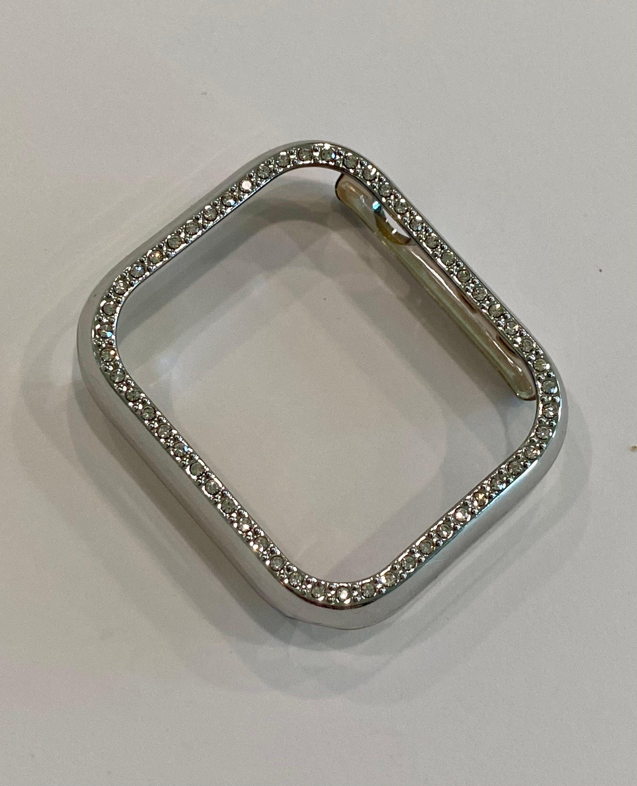 41mm 45mm 49mm Apple Watch Band Series 7-8 Ultra Silver Swarovski Crystals & or Apple Watch Case Bling for Iphone Watch Iwatch Candy