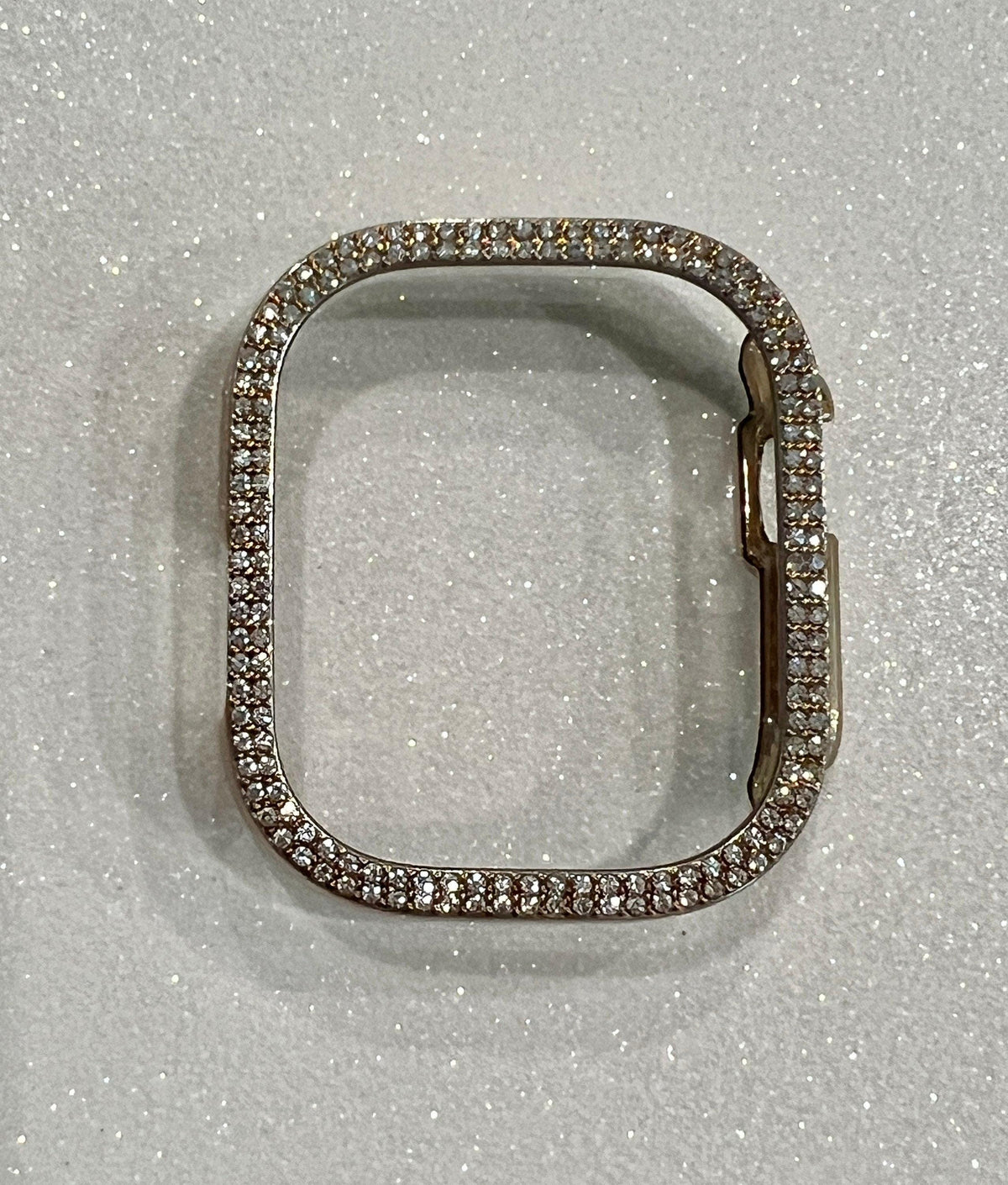 Series 10 Apple Watch Case 42mm 46mm Gold Metallic Bezel Swarovski Crystals Apple Watch Cover for Iphone Watch 38mm-49mm Iwatch Candy Bling