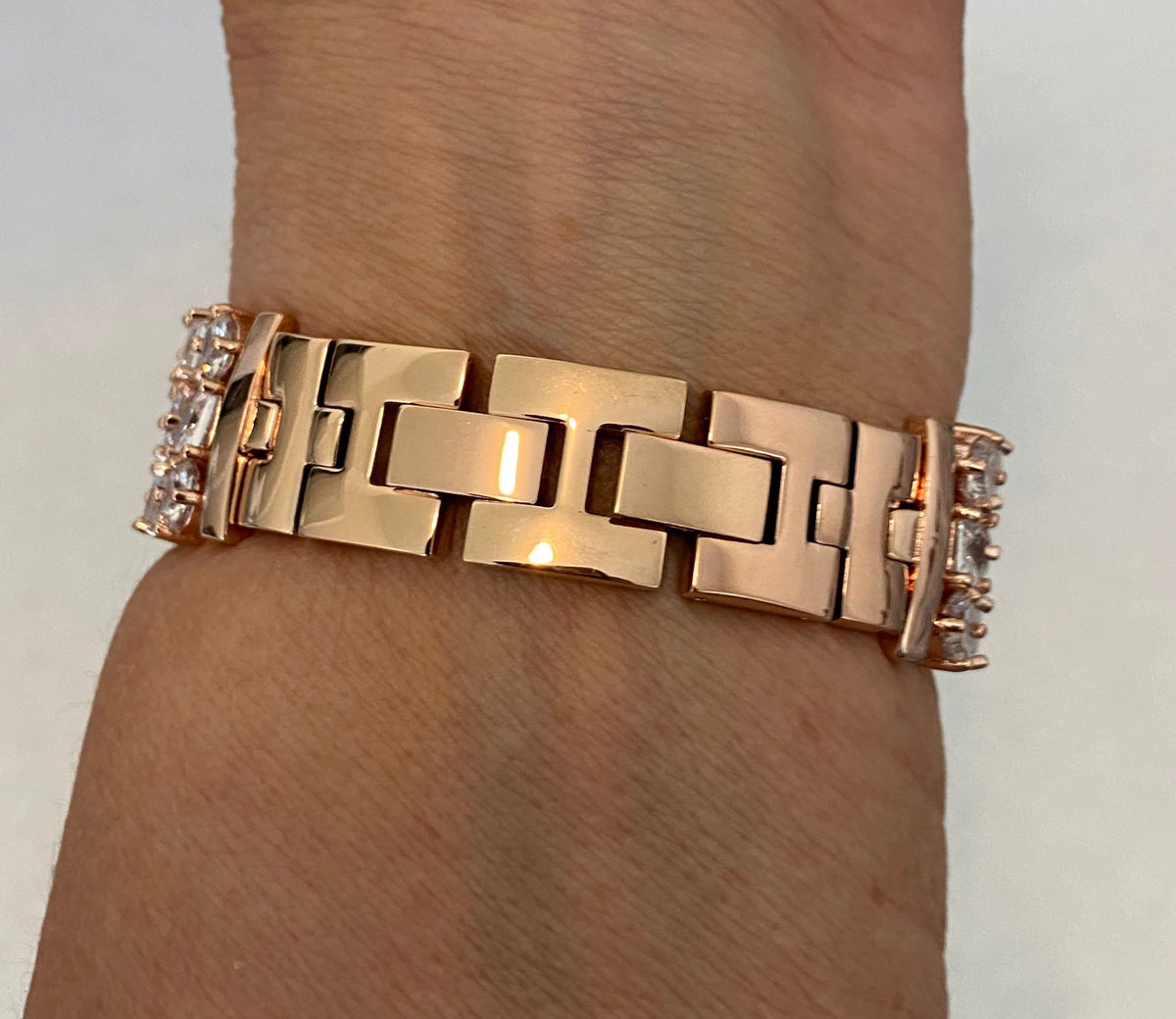 Apple Watch Band Womens Rose Gold Crystals & or Apple Watch Case Lab Diamond Bezel Apple Watch Cover Iwatch Candy Bling 38mm-49mm