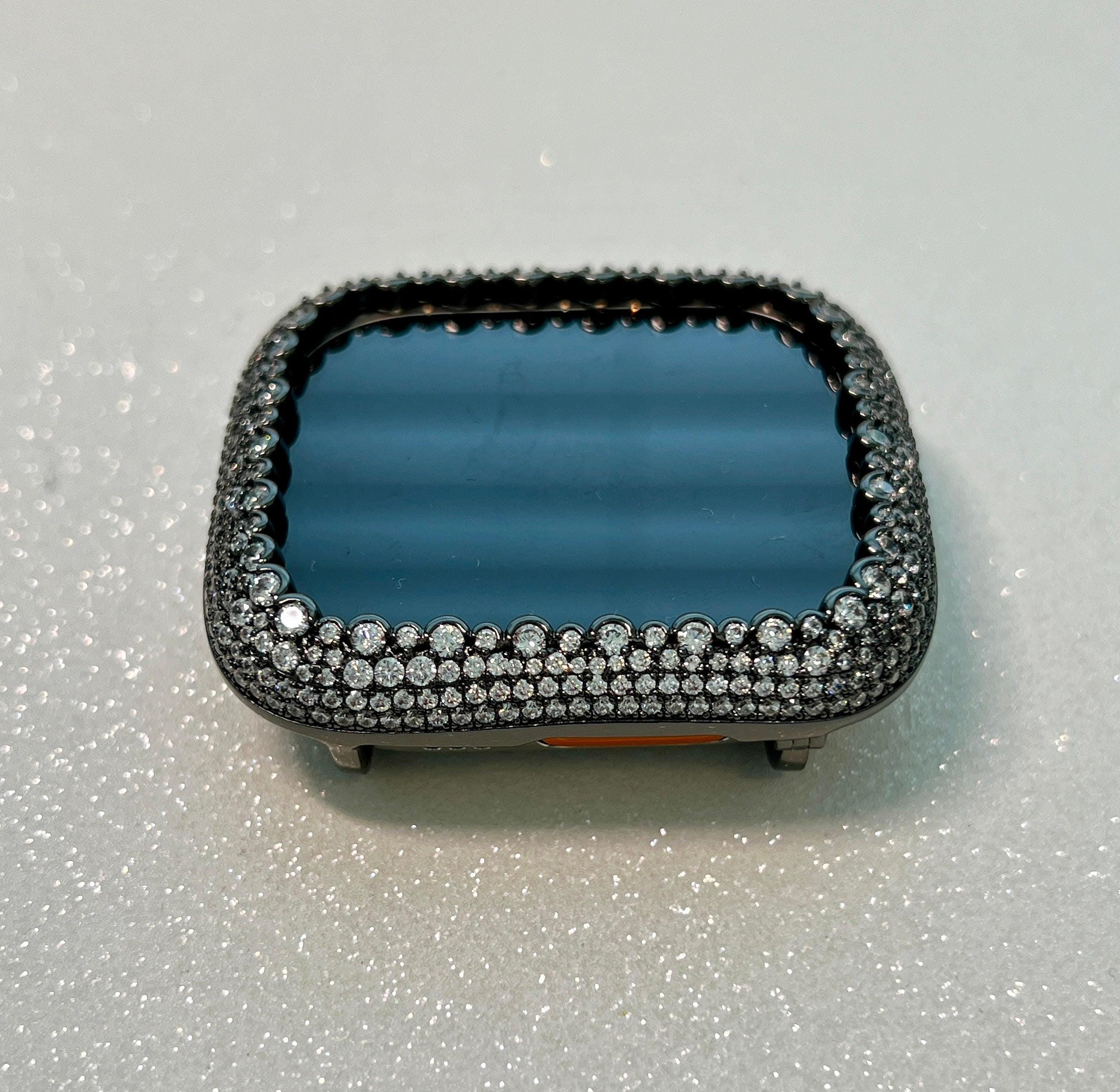 Ultra 49mm Apple Watch Bezel for Apple Watch 48mm Ultra Black Pave Lab Diamonds Apple Watch Cover 49mm Ultra Apple Watch Iwatch Candy
