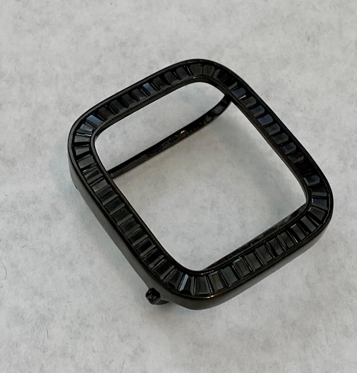 Black Lab Diamond Baguette Apple Watch Case For 38mm 40mm 41mm 42mm 44mm 45mm Luxury Apple Watch Cover for Iwatch Iphone