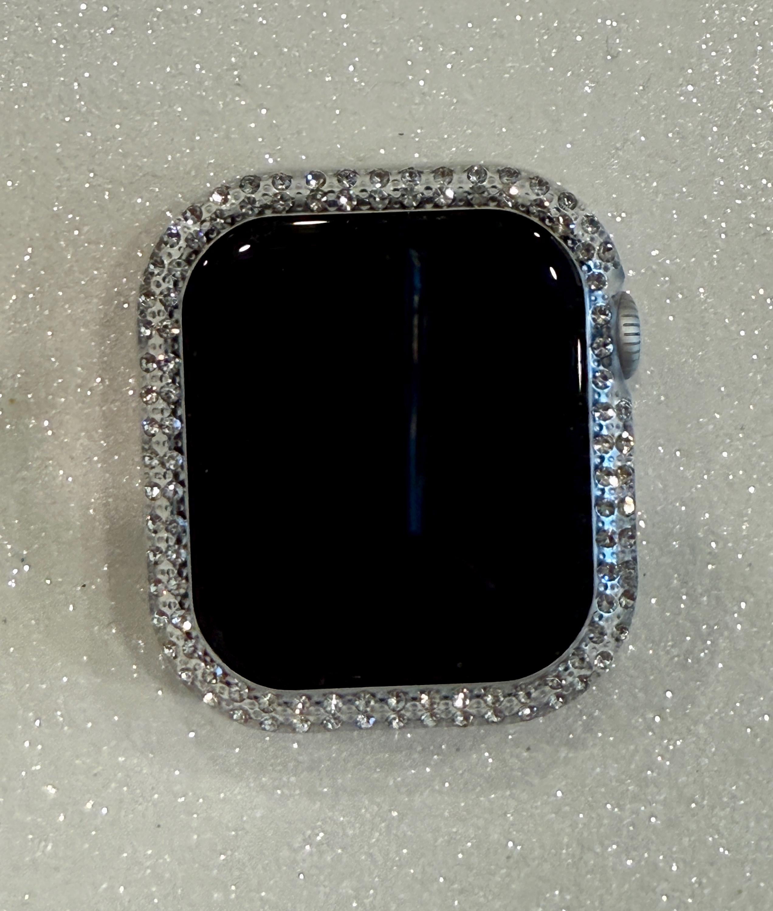 Series 10/11 Apple Watch Cover Bezel Clear Case Swarovski Crystals Apple Watch Cases Smartwatch Bumper Bling 38mm-46mm