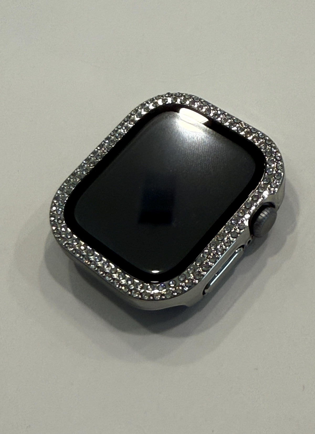 Series 10-12 Apple Watch Band Silver Swarovski Crystal & or Apple Watch Cover Iwatch Watch Case with built in Glass Screen Protector 42-46mm