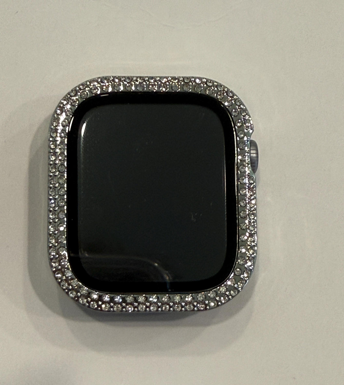Series 10-12 Apple Watch Band Silver Swarovski Crystal & or Apple Watch Cover Iwatch Watch Case with built in Glass Screen Protector 42-46mm