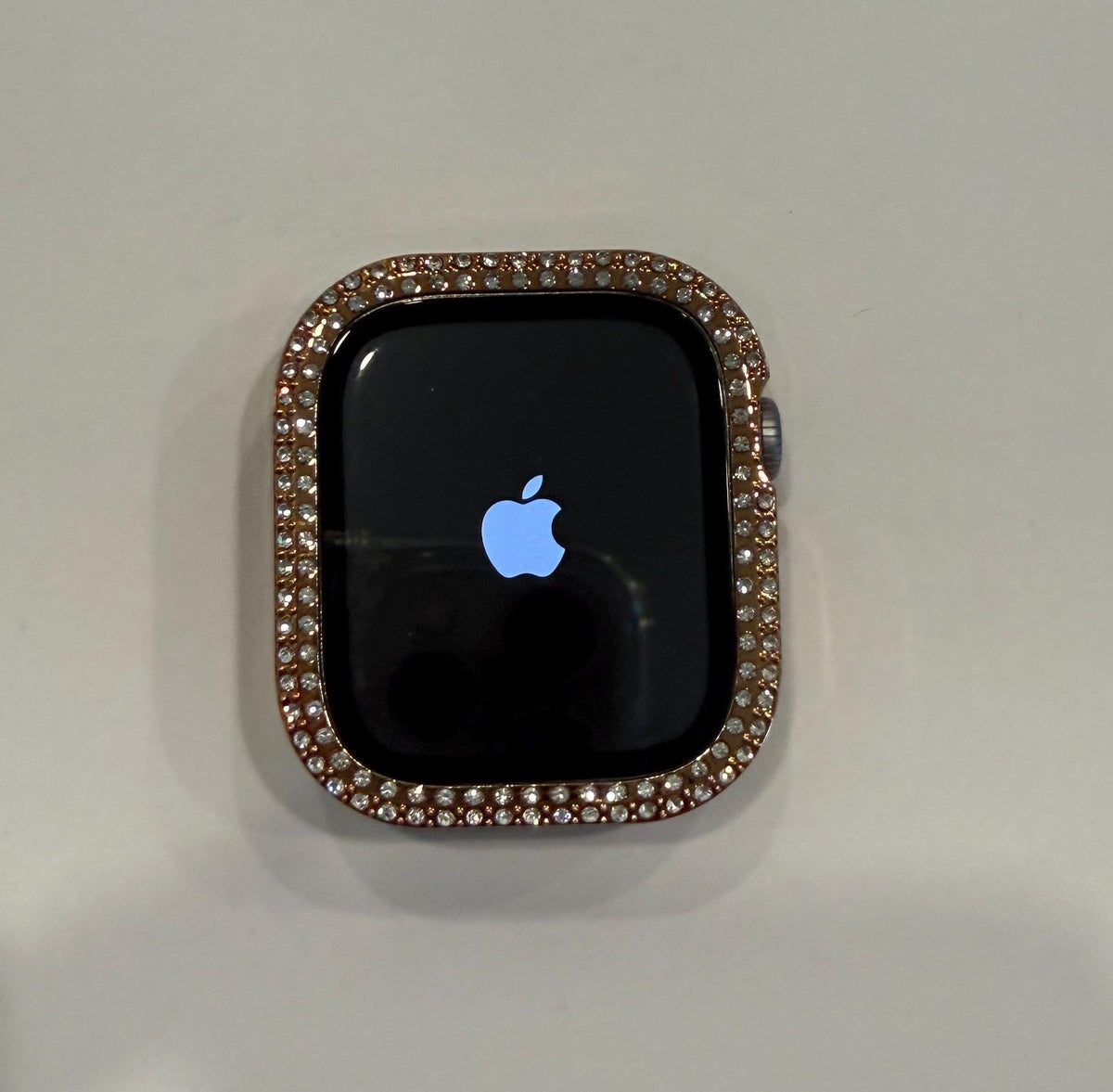 Butterfly Apple Watch Band Series 12 Woman Rose Gold Swarovski Crystals & or Apple IWatch Case with built in Glass Screen Protector 42-46mm