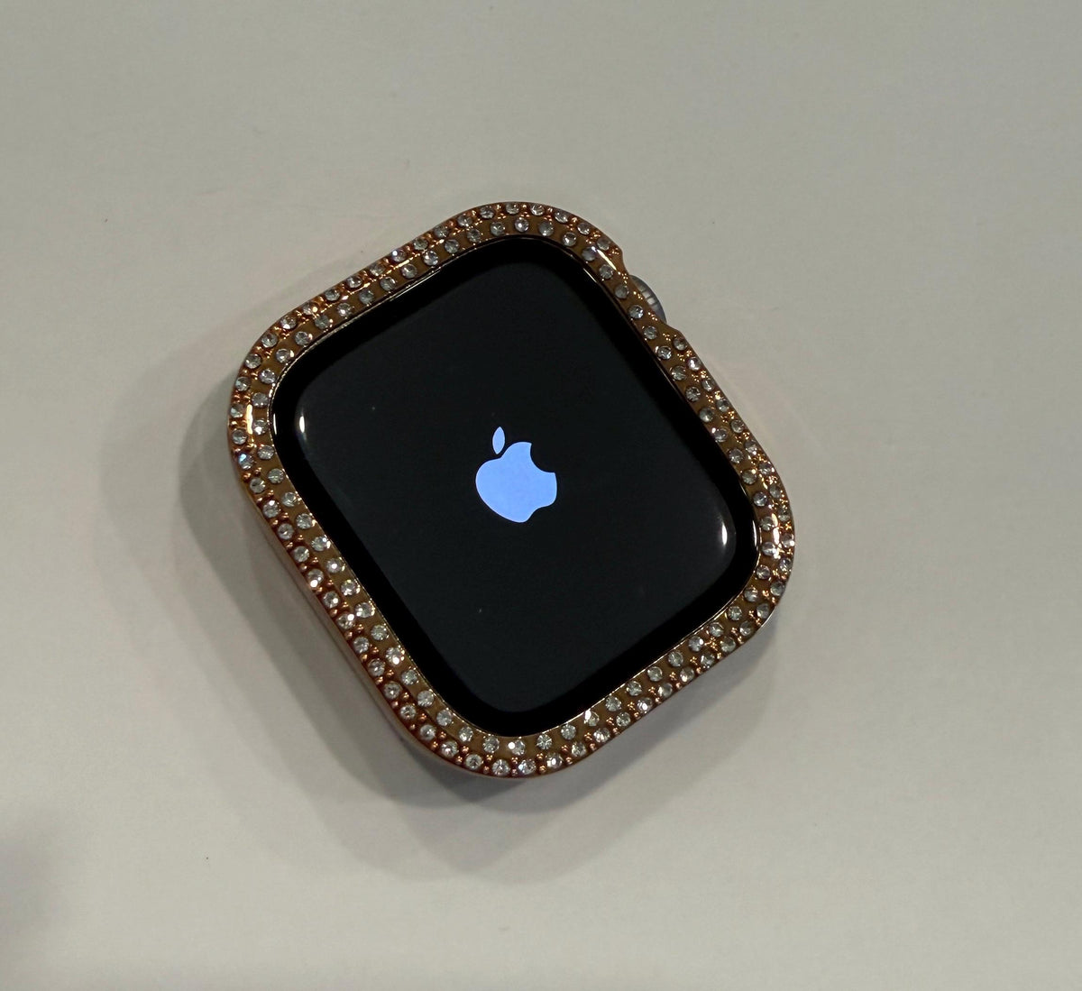 Series 12 Apple Watch Band 42mm 46mm Rose Gold Pave Swarovski Crystal Band & or Apple IWatch Case with Built in Screen Protector
