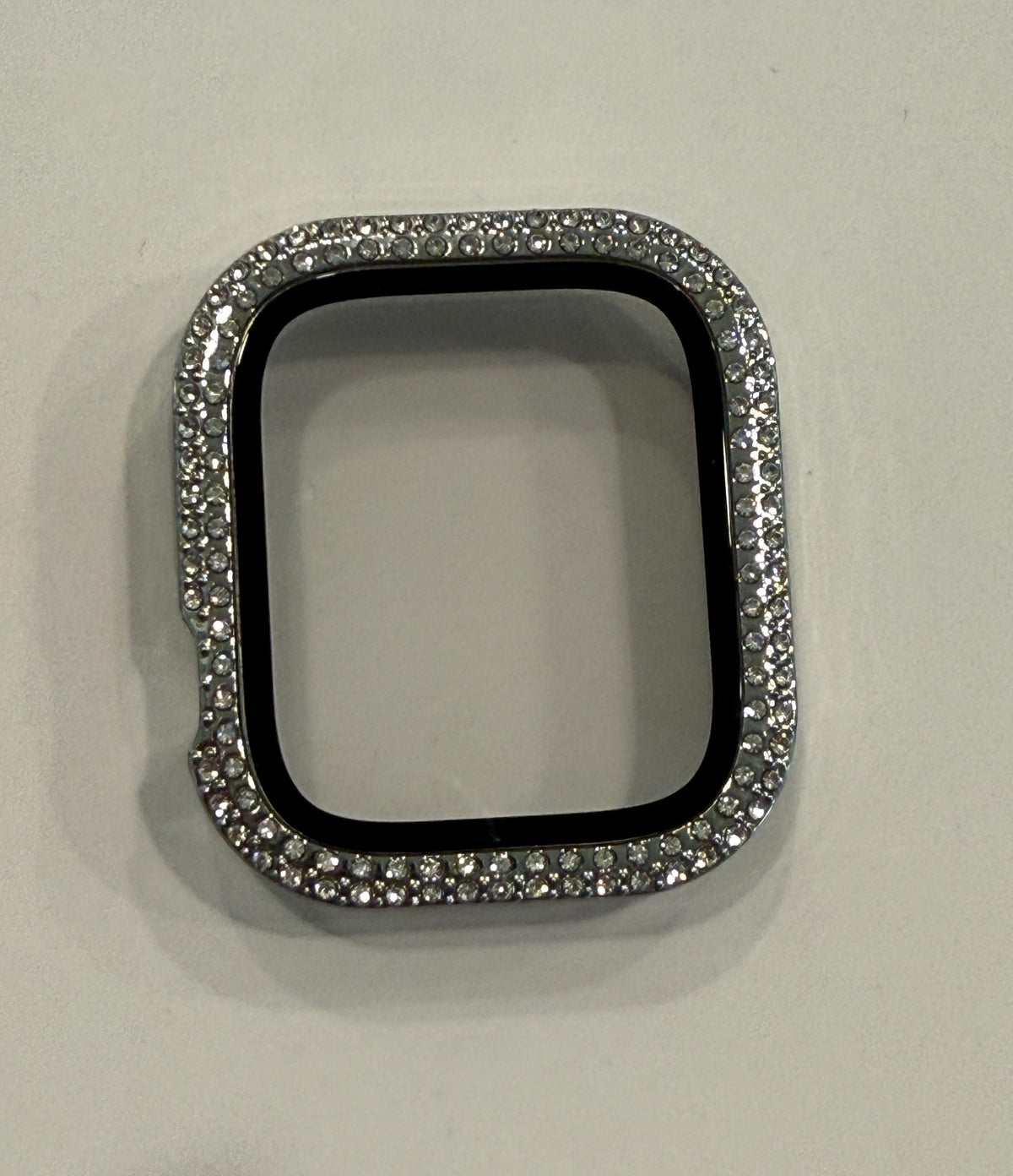 Series 10-12 Apple Watch Band Silver Swarovski Crystal & or Apple Watch Cover Iwatch Watch Case with built in Glass Screen Protector 42-46mm