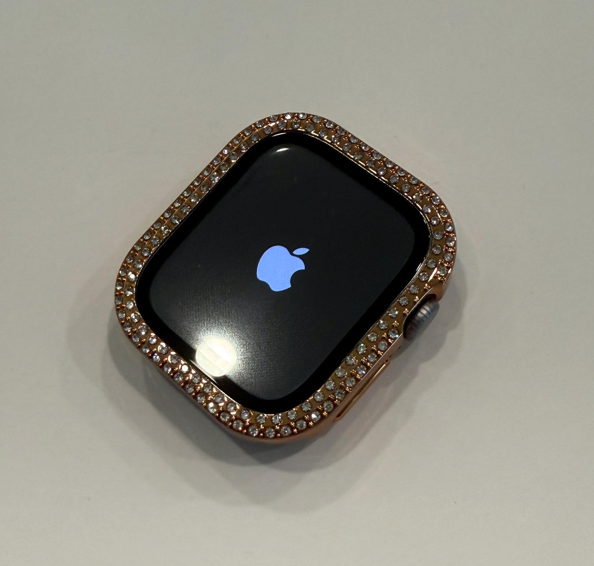 Series 12 Apple Watch Band 42mm 46mm Rose Gold Pave Swarovski Crystal Band & or Apple IWatch Case with Built in Screen Protector