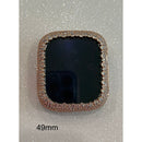 Pave Apple Watch Band Women Swarovski Crystals Rose Gold Bracelet 49mm Ultra & or Apple Watch Cover Smartwatch Bumper Bling 41mm 45mm - 41mm