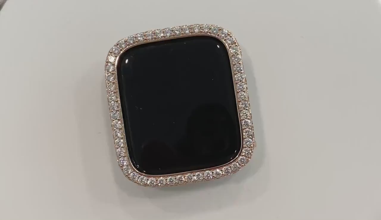 Apple Watch Cover Bezel Rose Gold 40mm 44mm Apple Watch Case Crystals Smartwatch Bumper Bling