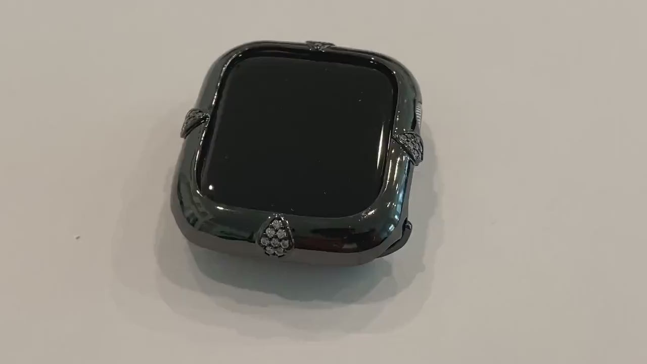 Black Apple Watch Case Lab Diamond Apple watch Cover Iwatch Candy Apple Watch Case Bling Gift for Her