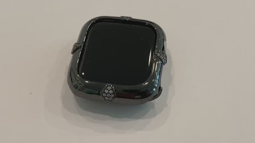 Black Apple Watch Case Lab Diamond Apple watch Cover Iwatch Candy Apple Watch Case Bling Gift for Her