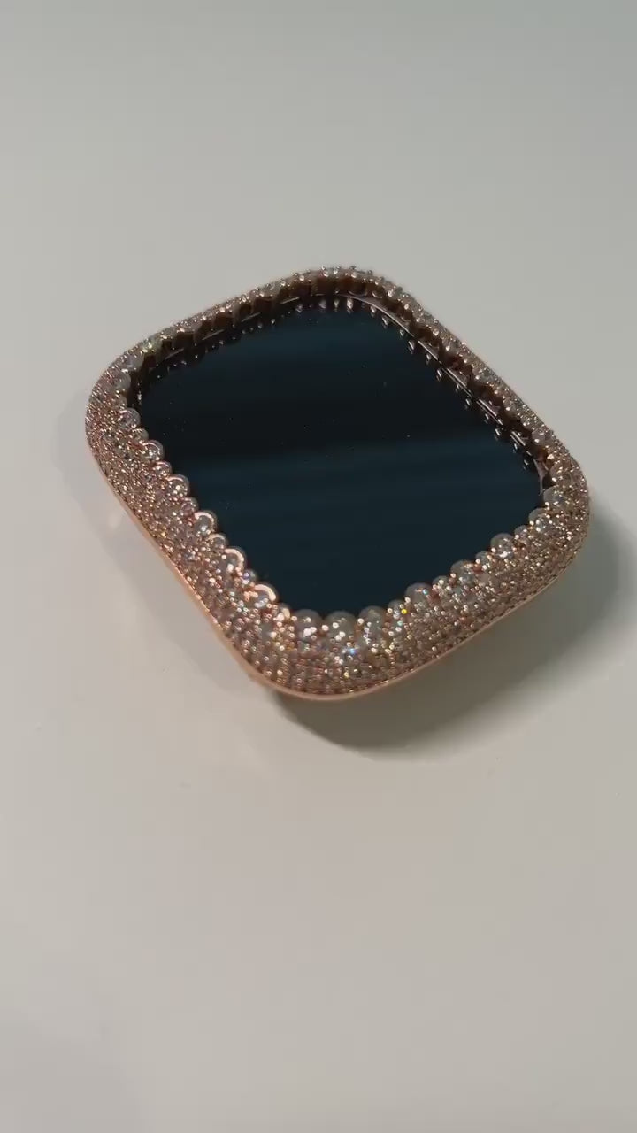 Ultra 49mm Apple Watch Case for Apple Watch 48mm Ultra Rose Gold Pave Lab Diamond Apple Watch Cover 49mm Ultra Apple Watch Iwatch Candy Gift