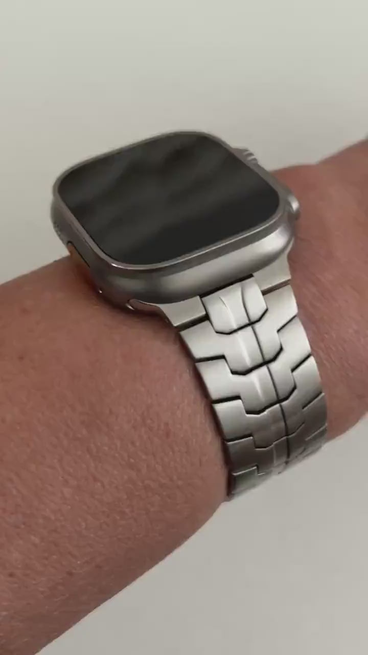 Series 10-11 Apple Watch Band Stainless Steel Buckle Ultra Apple Watch Straps Mens Watch Band Silver Iwatch Band Iphone Watch Band 38mm-49mm